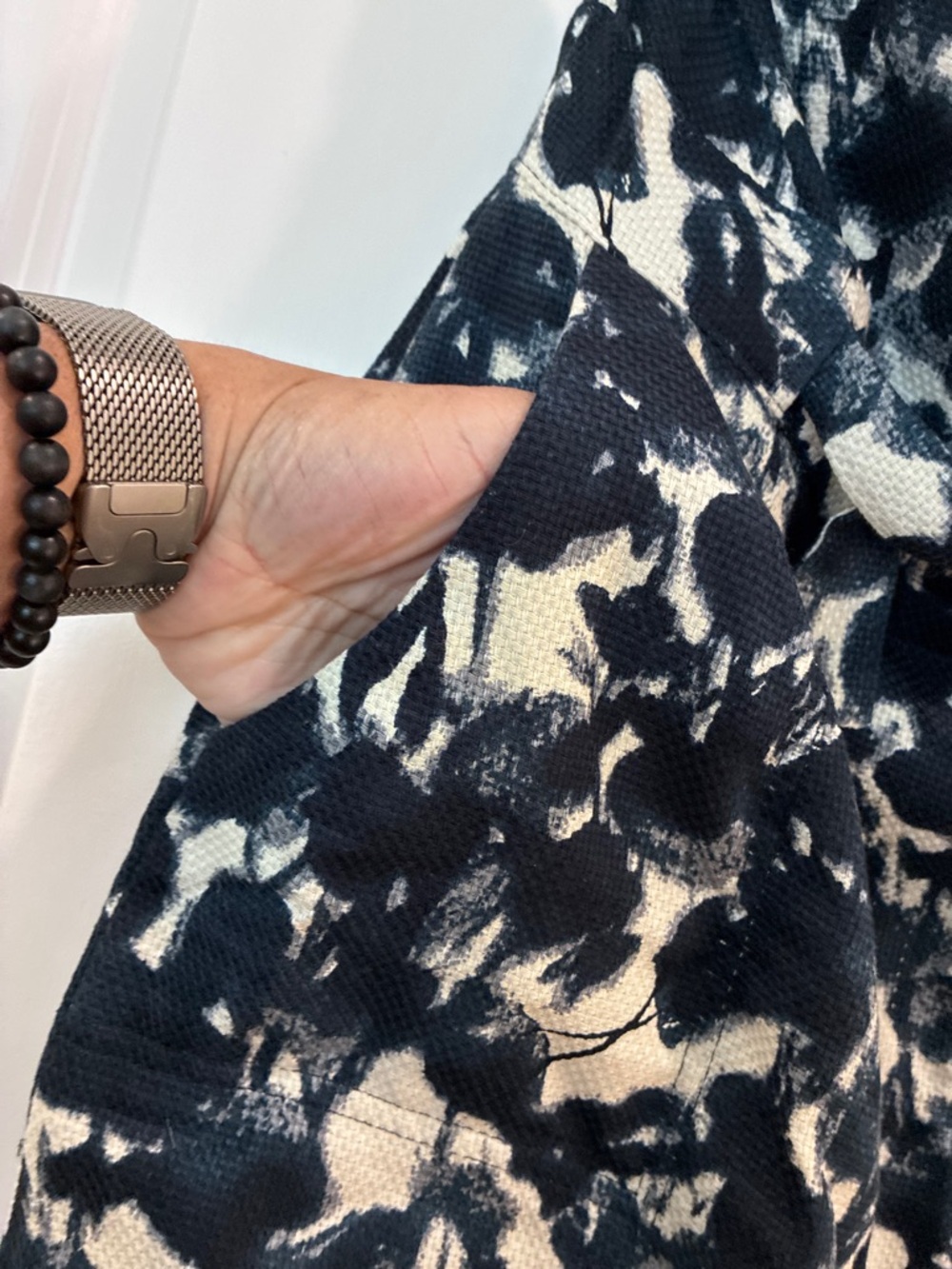 Banana Republic Navy and White Strapless Floral Sheath Dress - Picture 7 of 9